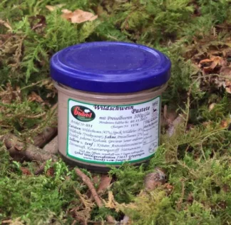 Wildschwein Pastete mit Preiselbeeren 100g Glas