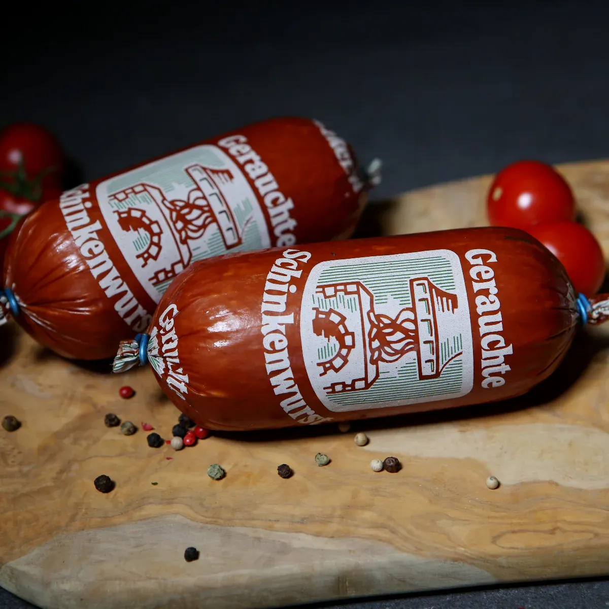 Gerauchte Schinkenwurst am Stück (250g)